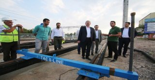 Genel Sekreter Bayram, Sekapark - Plajyolu Tramvay Çalışmasını İnceledi