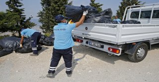 5 Ton Çöp Çıkan Şahin Tepesi Kirlilikten Arındırılıyor