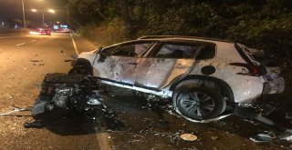 Önce Ağaçlara Sonra Bariyerlere Çarparak Durabildi