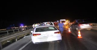 Kazada Önlem Alan Jandarma Uzman Çavuşa Araç Çarptı