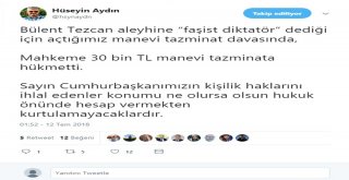 Chpli Tezcana Cumhurbaşkanı Erdoğana Hakaretten 30 Bin Tllik Ceza