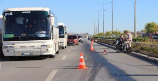 Araçtan Boşalan Yağ Zincirleme Trafik Kazasına Sebep Oldu: 1 Yaralı