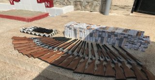 Tsk, Hakkaride Kaçakçılardan Ele Geçirilen Silahların Fotoğraflarını Paylaştı