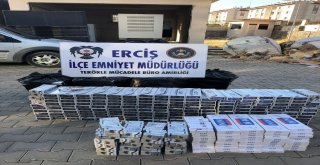 Ercişte 2 Ayrı Minibüste 15 Bin 146 Paket Kaçak Sigara Ele Geçirildi