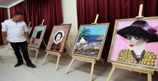 Sanatçı Çavuşoğlu, İbradıda Ebru Ve Taş Süsleme Sergisi Açtı