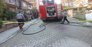 Tavşanlıda 2 Katlı Evde Yangın