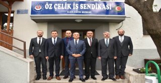 Vali Çeber Özçelik-İş Sendikası Çalışmaları Hakkında Bilgi Aldı