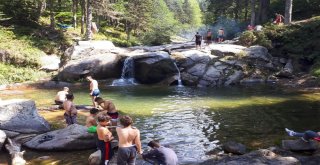 Bursalılar 2 Bin Metrede Yüzerek Serinliyor