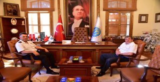 Jandarma Komutanı İnceden Başkan Cana Veda Ziyareti