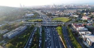 İstanbulda Okulların Açıldığı İlk Gün Oluşan Trafik Havadan Görüntülendi