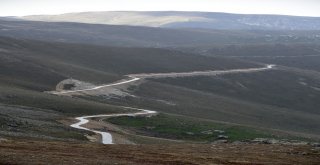 Denizden 2 Bin 200 Metre Yükseklikteki Yeşil Yol Çalışmaları Havadan Görüntülendi