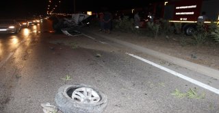 Taklalar Atan Otomobilden Burnu Bile Kanamadan Çıktı