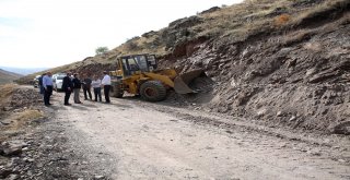 Vali Ali Hamza Pehlivan Yoncalı-Anzer Bağlantı Yolunda İncelemelerde Bulundu