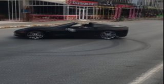 Lüks Otomobilli Trafik Magandası Düğün Konvoyu Önünde Drift Attı