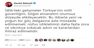 Bahçeli: Suriyenin Geleceğinde Esad Yer Almamalıdır