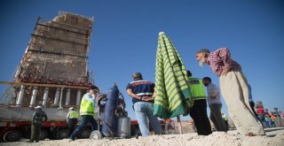 İmam Abdullah Türbesinin Minaresi Taşınmaya Başlandı