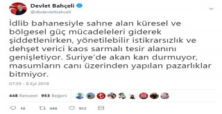 Bahçeli: Suriyenin Geleceğinde Esad Yer Almamalıdır