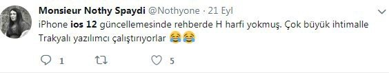 ‘H Harfini Yok Sayan İos Sosyal Medyayı Salladı