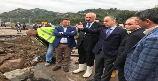 Trabzonun Araklı İlçesinde Selden Sonra Hasar Tespit Çalışmaları Başladı
