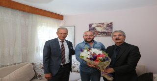 Kaymakam Çelikkaya Ve Başkan Dişliden 15 Temmuz Gazilerine Ziyaret