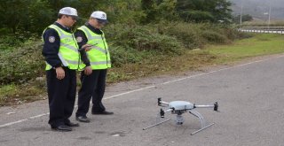 Karadeniz Sahil Yolunda ‘Drone İle Trafik Denetimi