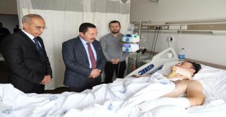 Vali Balkanlıoğlundan Araçla Sürüklenerek Yaralanan Polis Memuruna Ziyaret