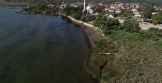 Hızla Çekilen İznik Gölü Havadan Görüntülendi