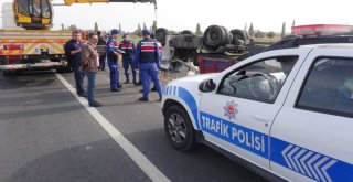 Aksarayda Tır Şarampole Devrildi: 1 Ölü