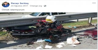Genç Motosikletçi Bariyerlere Çarparak Hayatını Kaybetti