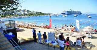 Dünyada Ve Türkiyede İlk Olan Görme Engelliler Yüzme Parkuru Bodrumda Açıldı