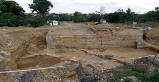 Haydarpaşada Rayların Altından Çıkan Tarihi Kalıntılar Havadan Görüntülendi