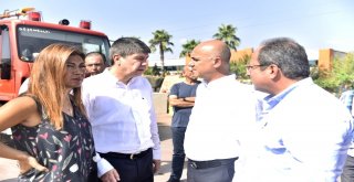 Türel Osbde Yanan Fabrikayı Ziyaret Etti