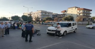 Aydında Polis Aracı İle Motosiklet Çarpıştı; 1 Yaralı