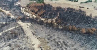 Bucada Yanan Alan Drone İle Görüntülendi