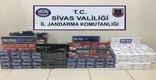 Sivasta 7 Bin 530 Paket Kaçak Sigara Ele Geçirildi