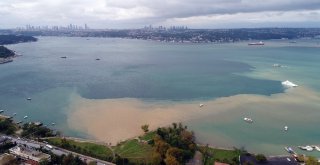 Çamura Bulanan İstanbul Boğazı Havadan Görüntülendi
