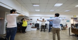 Büyükşehirden Personellere Masa Başı Egzersiz Eğitimi