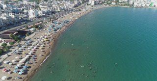 Mersin Sahillerinde Bayram Tatili Hareketliliği