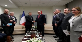 Cumhurbaşkanı Erdoğan, Fransa Cumhurbaşkanı Macron İle Görüştü