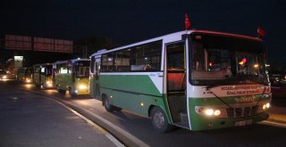 Sürücüler, Yüzlerce Özel Halk Otobüsü İle Meslektaşlarının Ölümüne Tepki Gösterdi