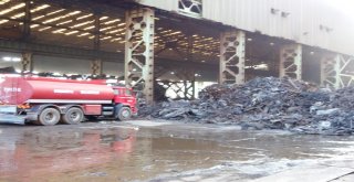 Demir Çelik Fabrikasındaki Hurda Yangını Söndürüldü