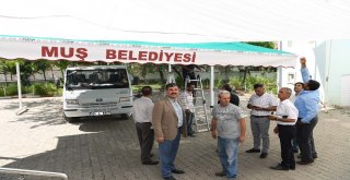 Muş Belediyesinden Cami Avlularına Tente