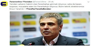 Fenerbahçe Taraftarından Ersun Yanala Destek