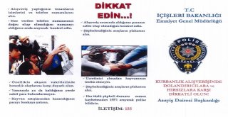 Polis Dolandırıcılara Karşı Kurban Satıcılarını Broşürlerle Bilgilendiriyor