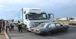 Tırın 60 Metre Sürüklediği Otomobilde Kimsenin Burnu Kanamadı