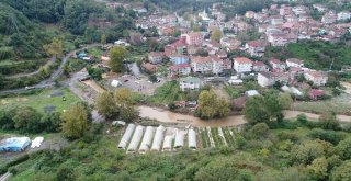 Beykozda Taşan Derenin Verdiği Hasar Havadan Görüntülendi