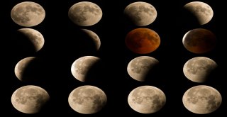 Dünyadan Kanlı Ay Tutulması Fotoğrafları
