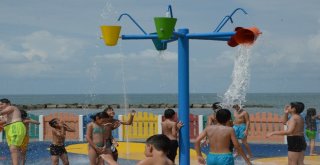 Çocuklardan ‘Su Oyun Parkına Yoğun İlgi