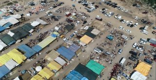 Bursada Kurban Kesim Yerleri Havadan Görüntülendi