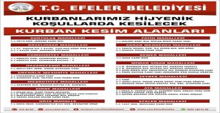 Efelerde Kurban Kesim Yerleri Belirlendi